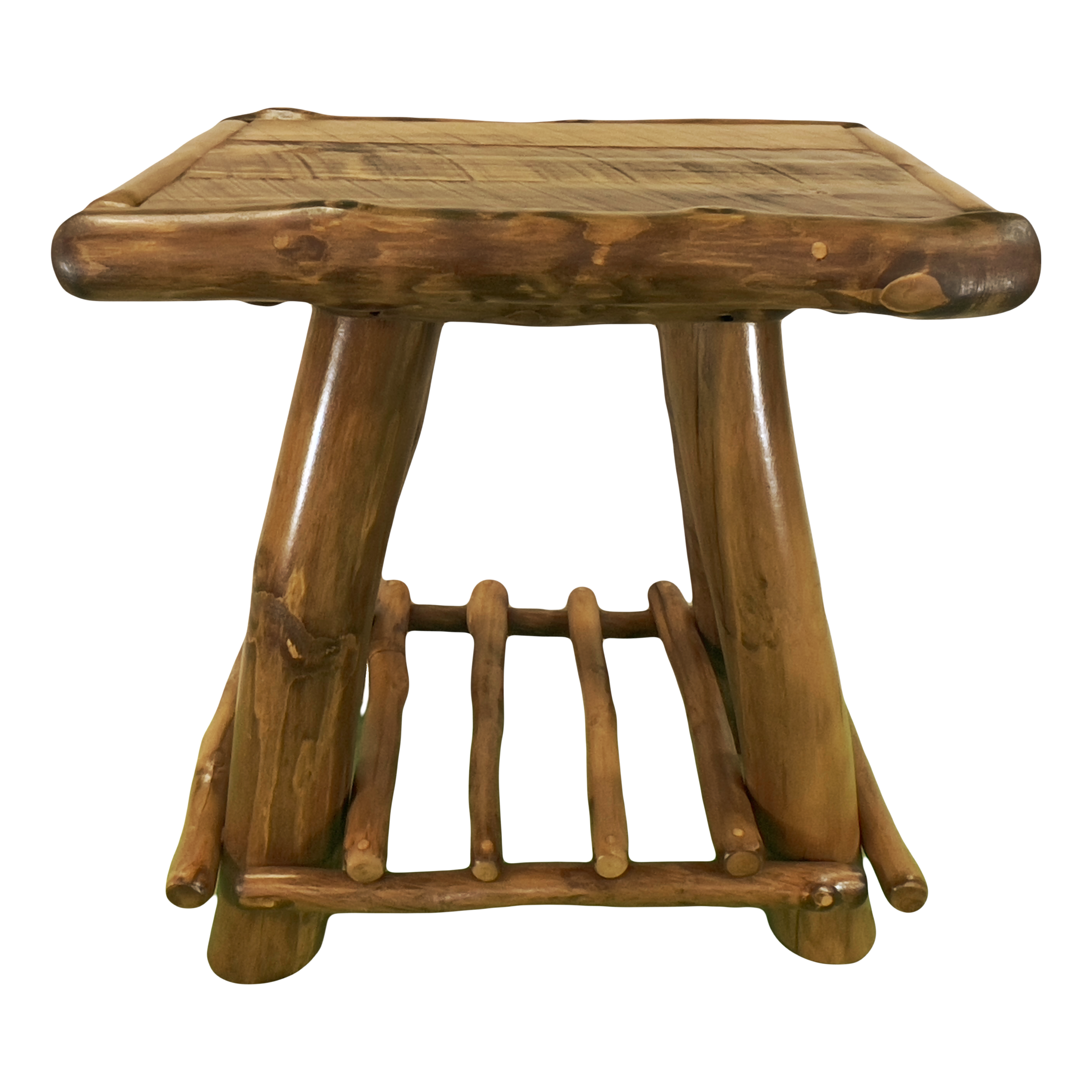 Rustic Lodge End Table