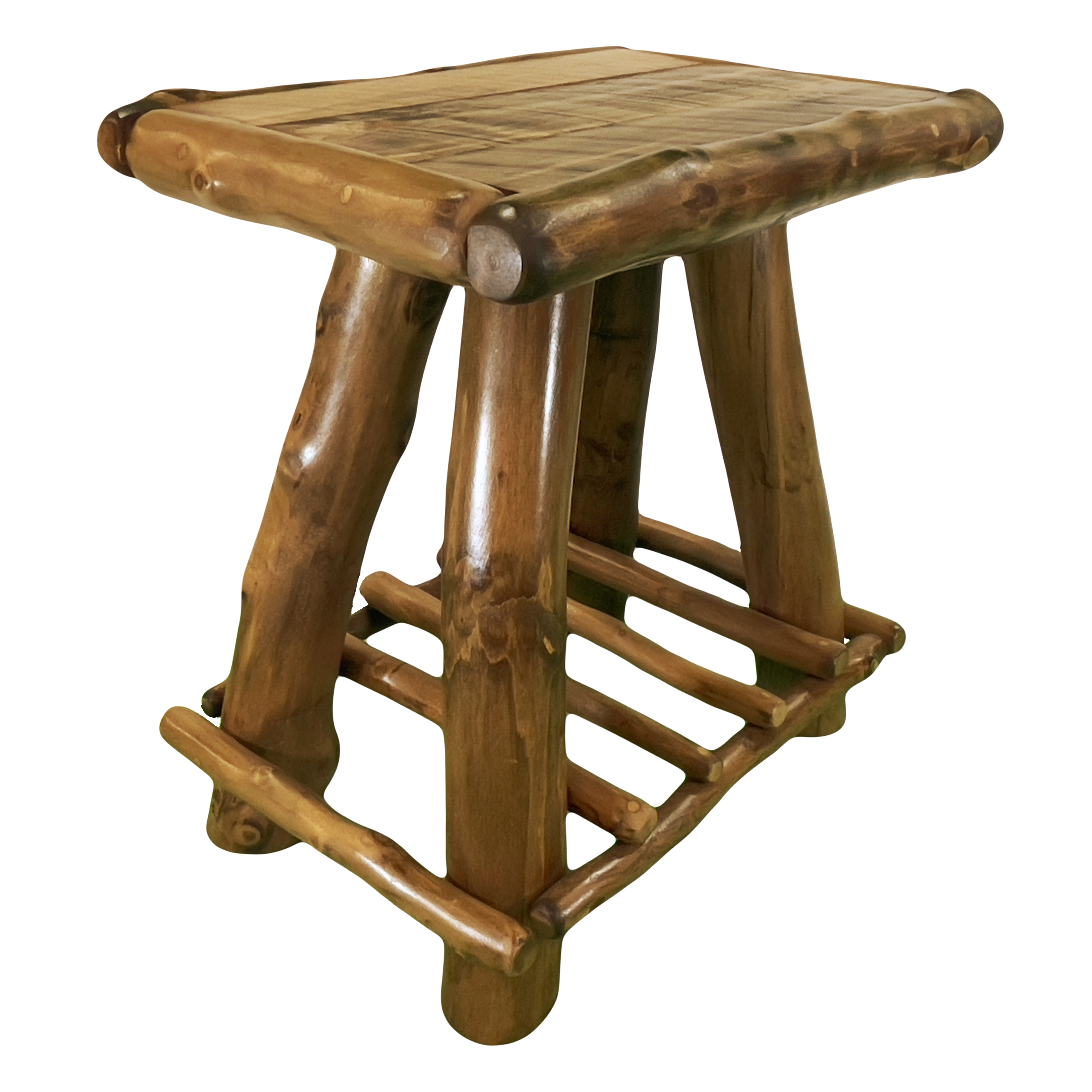 Rustic Lodge End Table