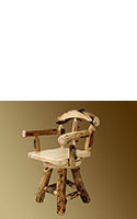 Aspen Grizzly Barstool with Back and Swivel